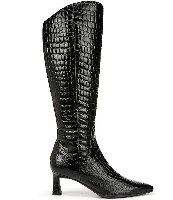 Naturalizer Deesha Leather Crocodile Knee High Boots | Dillard's
