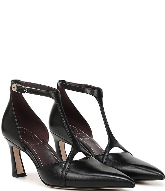 Naturalizer Ezlyn Leather Pointed Toe T-Strap Dress Pumps | Dillard's