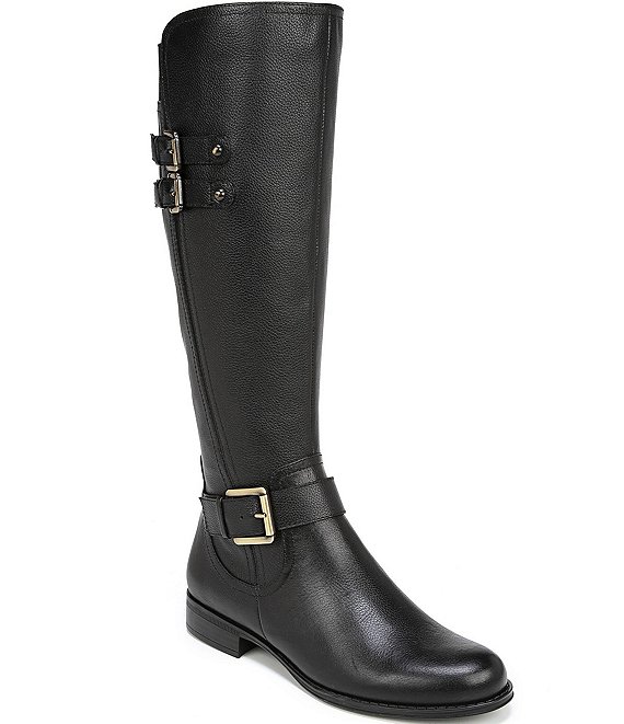 【Black Jessy】　凱旋 Naturalizer Jessie Leather Buckle Hardware Tall Riding Boots