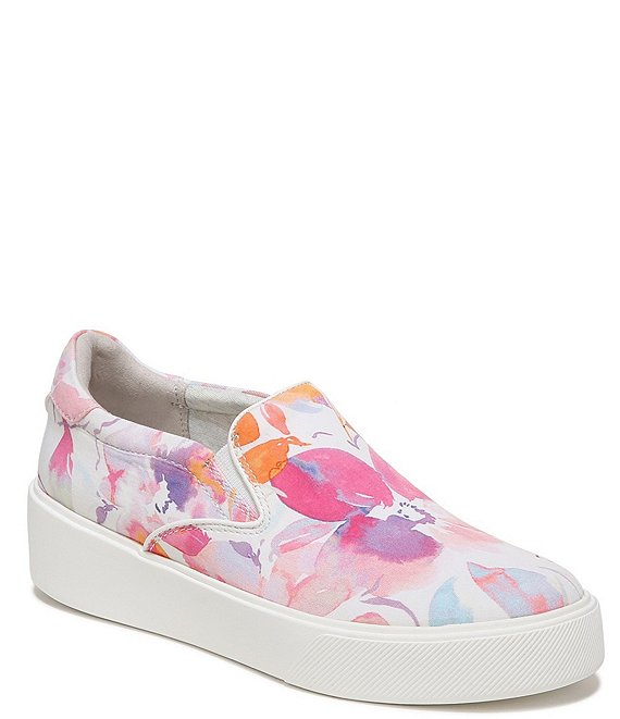 Color:White Fabric - Image 1 - Marianne 2.0 Floral Print Platform Slip-On Sneakers