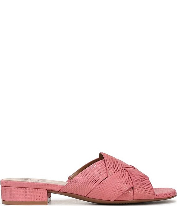 ピュアルネッサンス　ヒザティー Naturalizer Morena 2 Shimmer Leather Slide Sandals | Dillard's