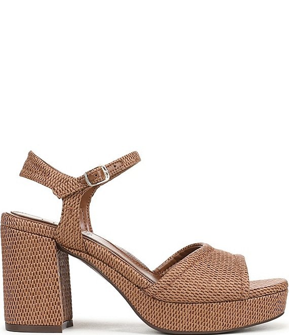 Naturalizer Petra Raffia Ankle Wrap Platform Dress Sandals | Dillard's