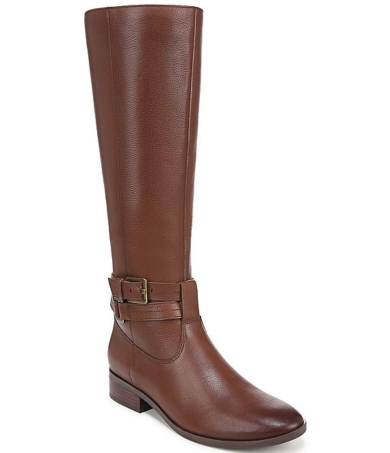 Womens real leather tall shops boots