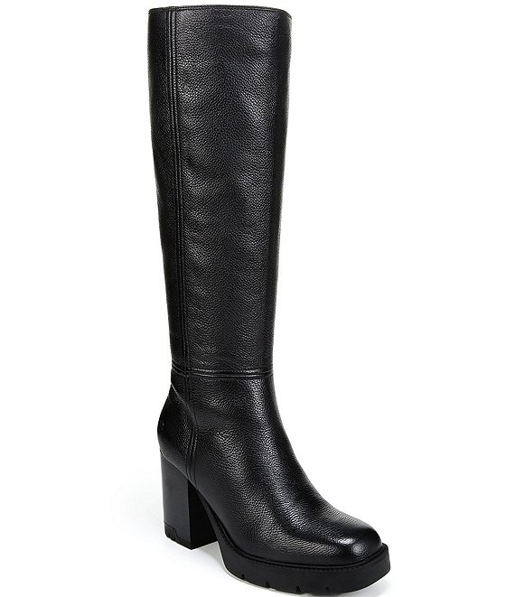 Naturalizer Willow Leather Lug Sole Platform Tall Boots