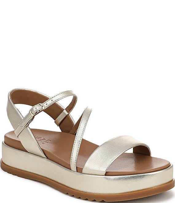 Naturalizer Zayda Leather Strappy Platform Sandals