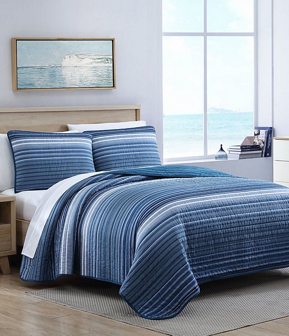 Nautica Coveside Blue Reversible Quilt Mini Set | Dillard's