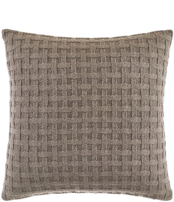Color:Mocha - Image 1 - Saybrook Knit Square Pillow