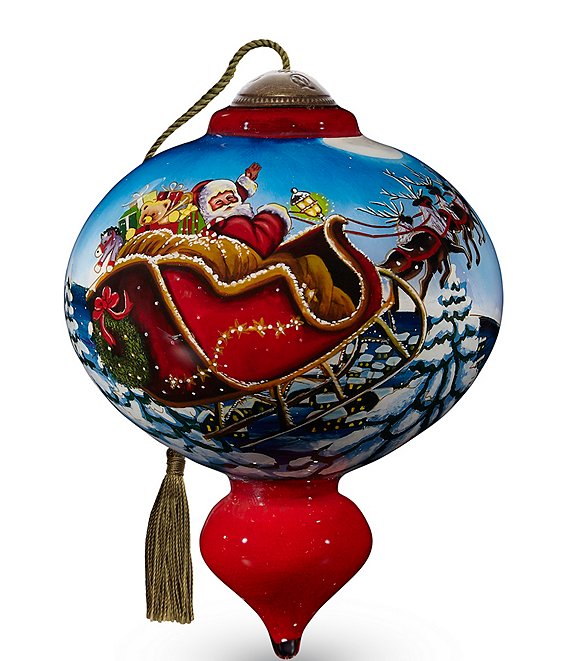Ne' Qwa Art And To All A Goodnight Hand Painted Glass Ornament