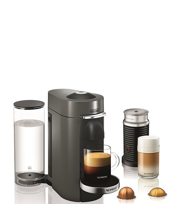 Nespresso Vertuo Plus Deluxe Coffee & Espresso Machine by De'Longhi with  Aerocinno, Titan