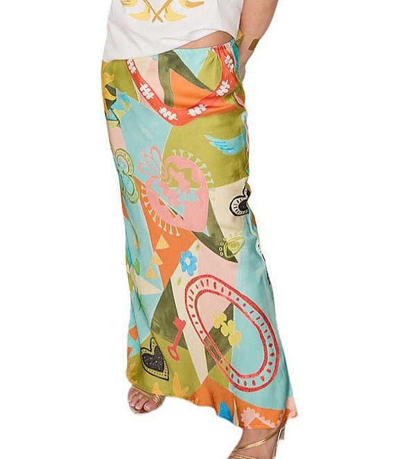 Never Fully Dressed Dorris Sundazed Printed Pull On Maxi Skirt