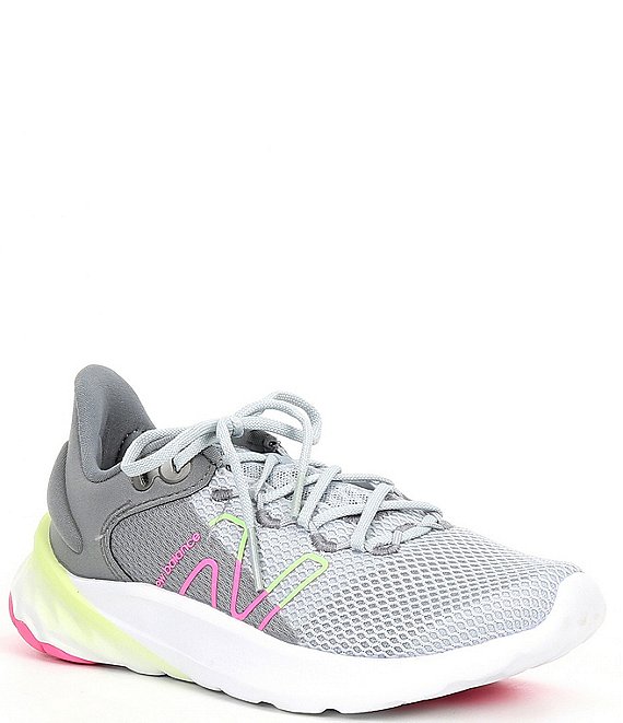 Color:Light Cyclone/Vibrant Spring GLO/Vibrant Pink - Image 1 - Girls' Roav Running Shoes (Toddler)