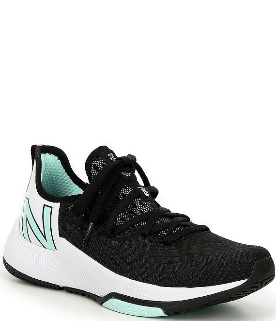 Color:Black/Outerspace/White Mint - Image 1 - Women's FuelCell 100 Lace-Up Training Sneakers