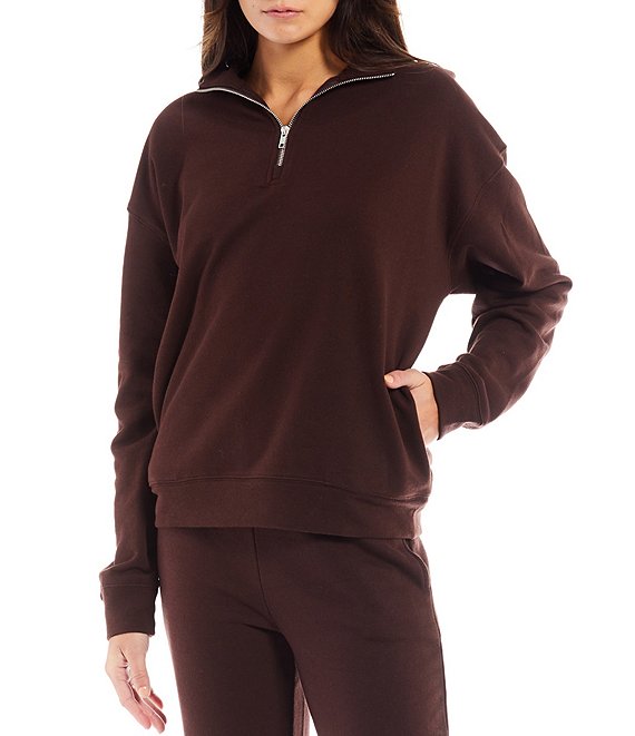 NIA Quarter Zip Long Dolman Sleeve Coordinating Pullover | Dillard's