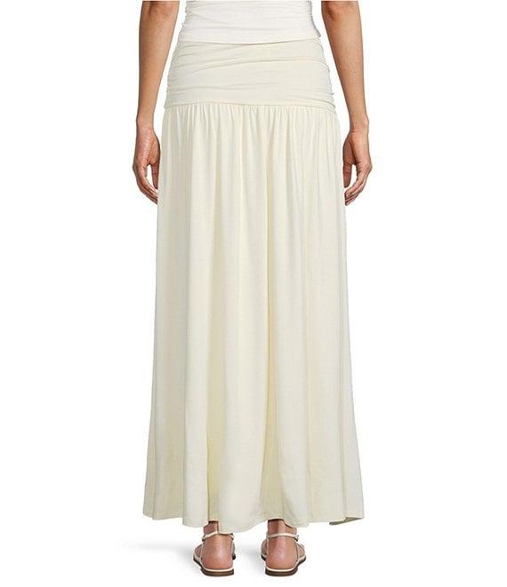 NIA Tierra Jersey Ruched Waist Pull-On Maxi Skirt | Dillard's