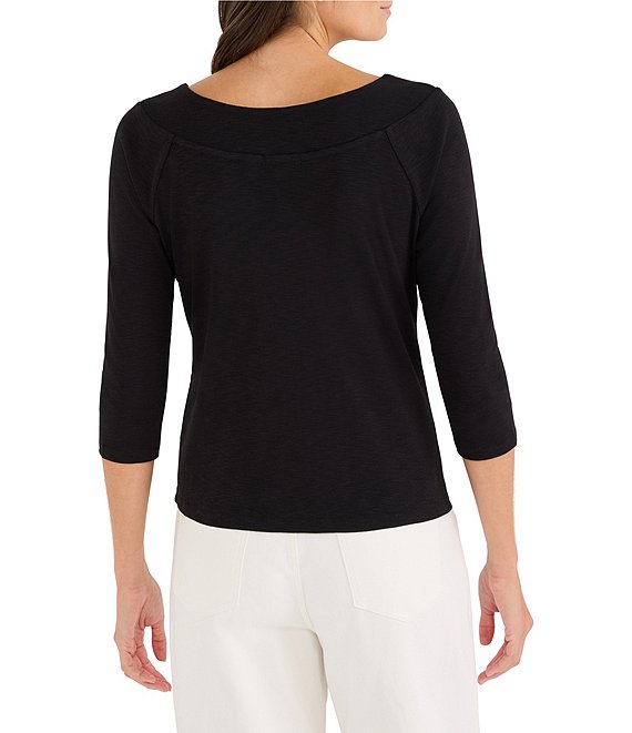 NIC + ZOE Ballet Boat Neck 3/4 Sleeve Tee | Dillard's