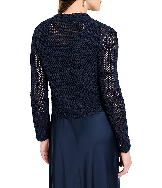NIC + ZOE Mesh Cocoon Open Front 3/4 Sleeve Cardigan | Dillard's