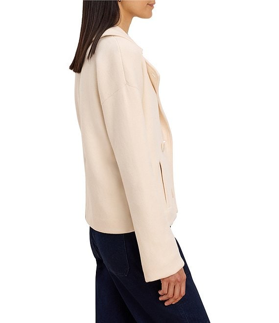 NIC + ZOE Notch Collar Long Sleeve Double-Breasted Cool Nights