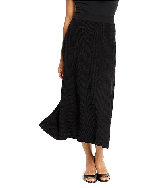 NIC + ZOE Pixel Knit A-Line Pull-On Midi Skirt