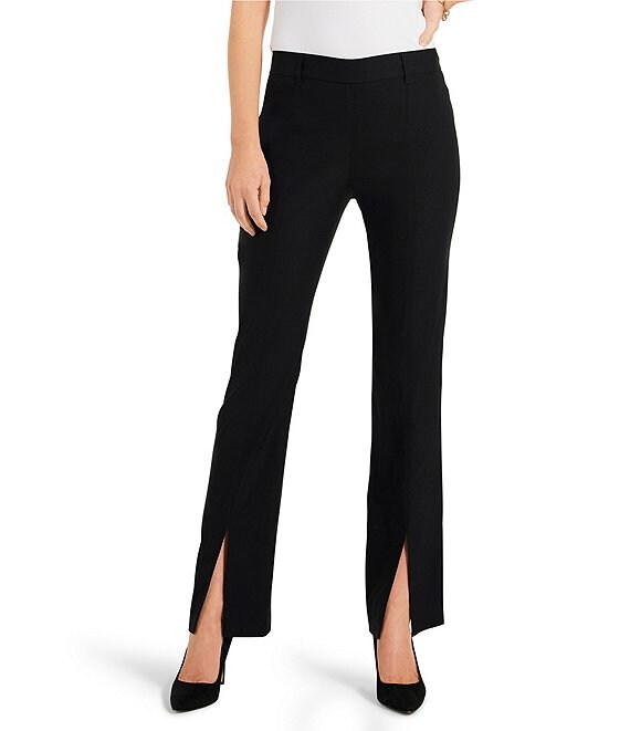 NIC + ZOE Polished Wonder Stretch Boot Cut Leg Front Slit Pants