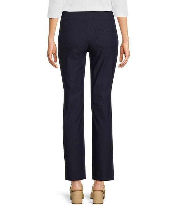 NIC + ZOE Wonderstretch Woven Straight Leg Pull-On Pants | Dillard's
