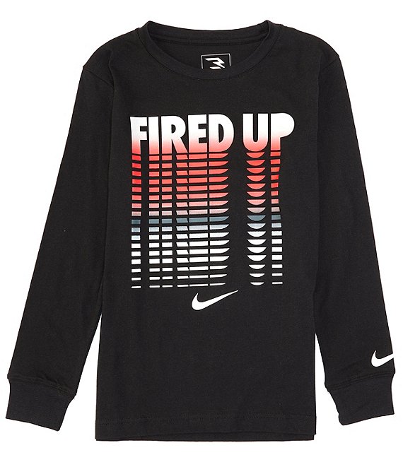 Nike 3BRAND By Russell Wilson Big Boys 8-20 Long-Sleeve Fired Up Fade T-Shirt