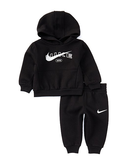 Nike Baby Boys 12 24 Months GFX Fleece Pullover Hoodie Jogger Pants 2 Piece Set