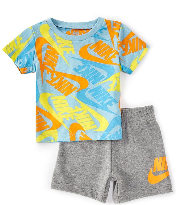 Nike Baby Boys 12-24 Months Short-Sleeve Logo-Printed Interlock Tee ...