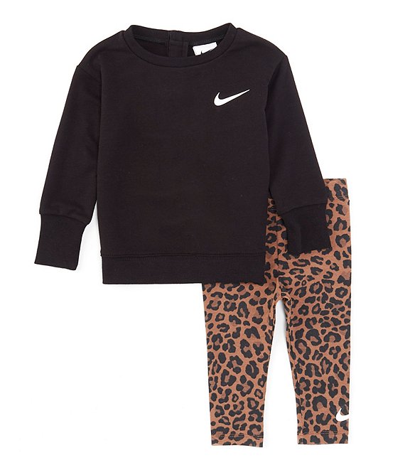Nike Baby Girls 12-24 Months Long Sleeve Solid Crew Neck Pullover ...