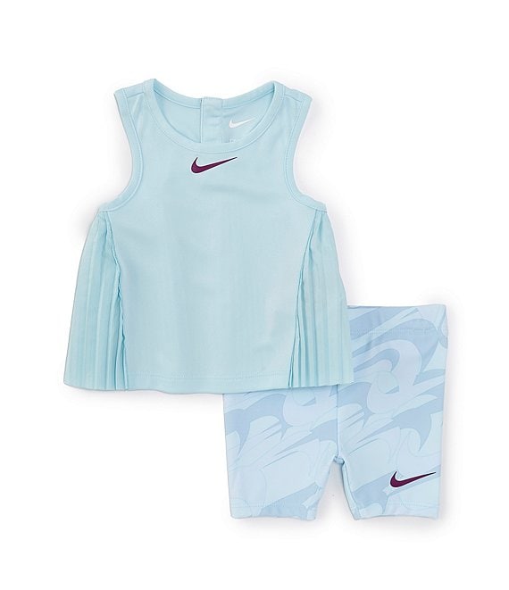 Nike Baby Girls 12 24 Months Sleeveless Prep In Your Step Tank Top Tie Dye Biker Shorts Set Dillard s