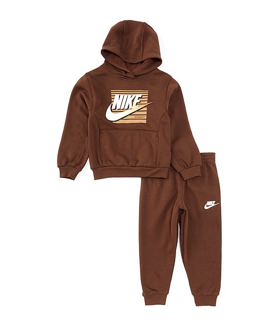 Nike Little Boys 2T 7 Long Sleeve Futura Graphic Hoodie Jogger Pants 2 Piece Set 2T