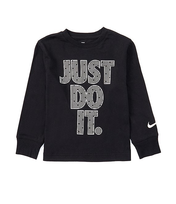 Nike Little Boys 2T 7 Long Sleeve Just Do It T Shirt