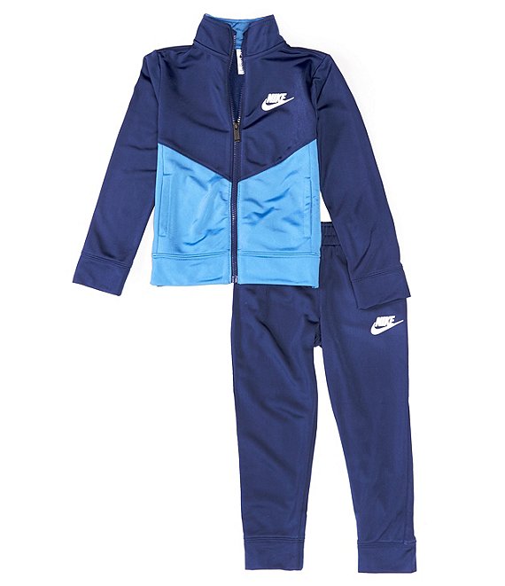 Nike Little Boys 2T-7 Long Sleeve Nike Core Tricot Colorblock Jacket and Jogger Pants Set