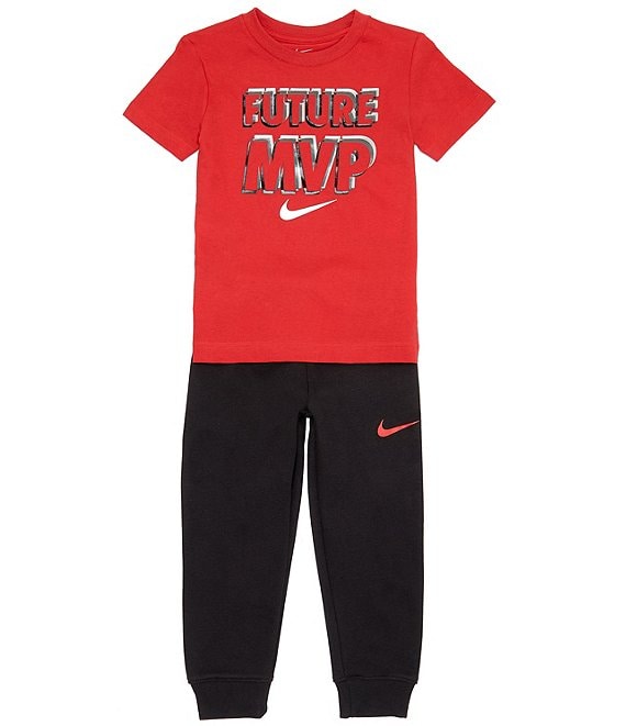 Nike Little Boys 2T-7 Short Sleeve Graphic T-Shirt and Black French ...