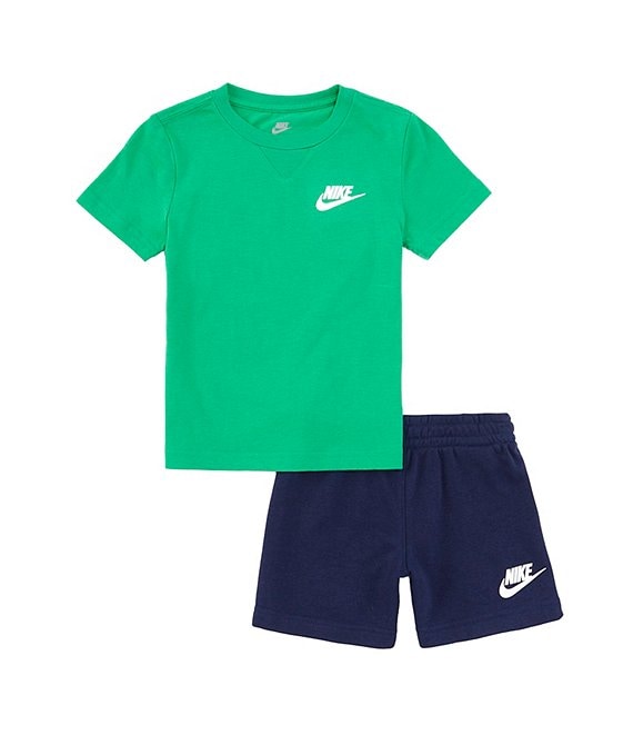 Nike Little Boys 2T-7 Split Futura Short Sleeve Jersey T-Shirt & Tricot  Shorts Set