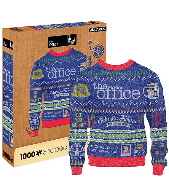 Office themed sales christmas sweaters