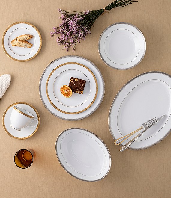 Noritake Charlotta Porcelain 60-Piece Dinnerware Set | Dillard's