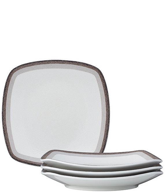 Noritake Colorscapes Layers Canyon Set of 4 Square Dinner Plates