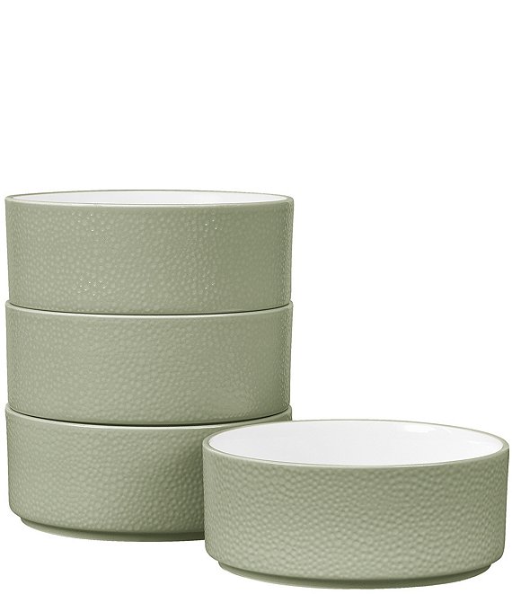 Noritake Colortex Stone Sage Collection Set Of 4 Stax Cereal Bowls, Sage - Image 1