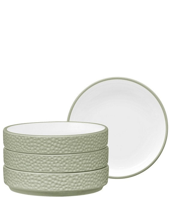 Noritake ColorTex Collection Stax Mini Plates, Set Of 4, Sage - Image 1