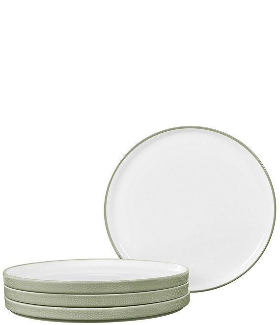 Noritake ColorTex Collection Stax Small Plates, Set Of 4, Sage - Image 1