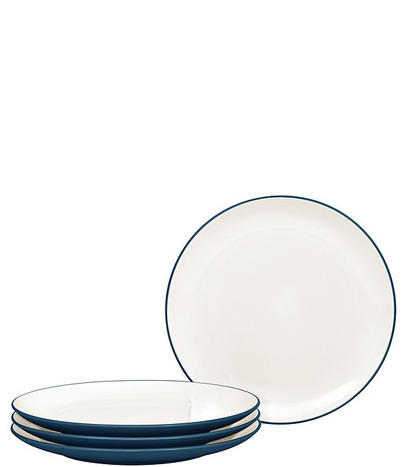 Color:Blue - Image 1 - Colorwave Coupe Dinner Plates, Set of 4