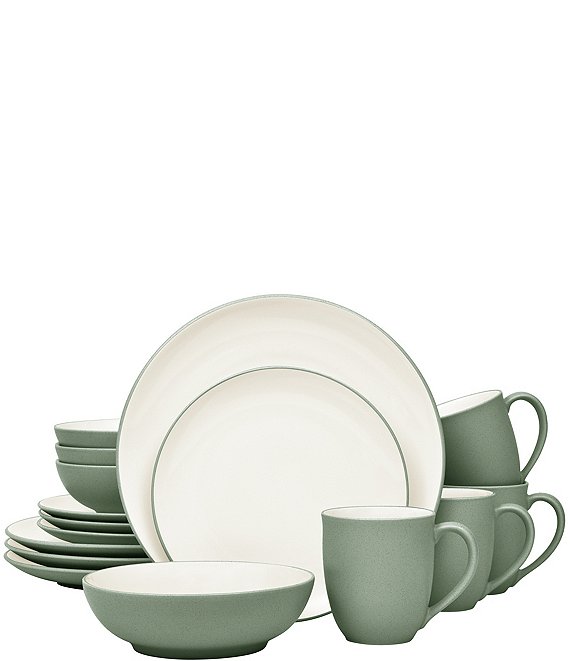 Noritake Colorwave Green Collection 16 Piece Coupe Set Service For 4 Dillard s