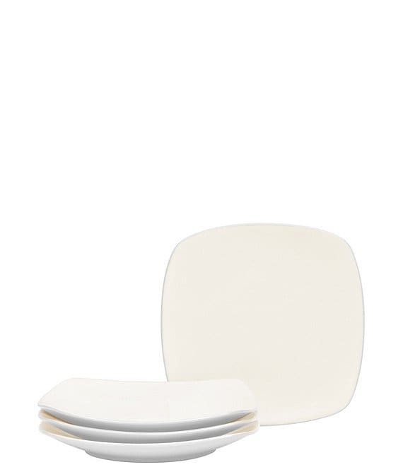 Noritake Colorwave Square Salad Plates, Set of 4, White - Image 1