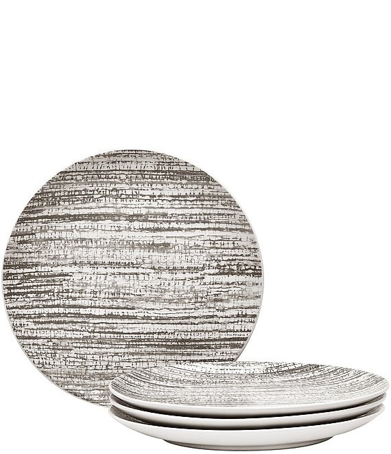 Noritake Colorwave Weave Collection Accent Plates, Set of 4, Slate - Image 1
