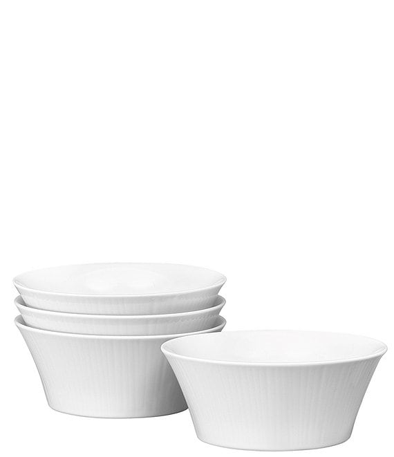 Gallery White Ceramic 4 Piece Mixing Bowls 
