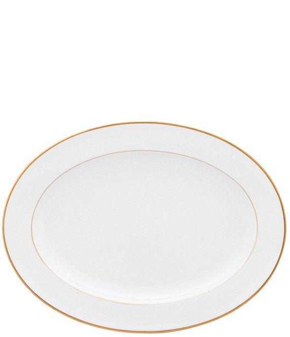 Noritake Heritage Collection Oval Platter, White/Gold - Image 1
