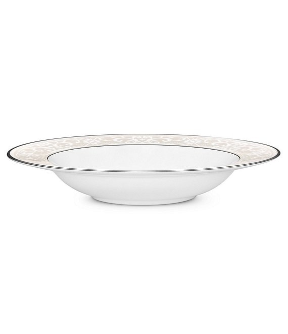 Noritake Montvale Scroll Platinum Bone China Soup Bowl