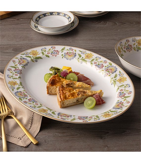 Noritake Tusker Garden Collection Oval Platter, 16