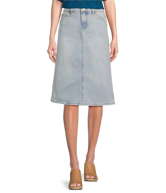 Nurture by Westbound Five Pocket Demin Midi Skirt | Dillard's