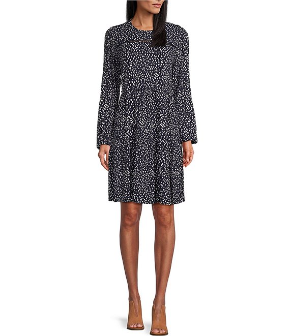 Nurture by Westbound Long Sleeve Tiered Short Dress | Dillard's